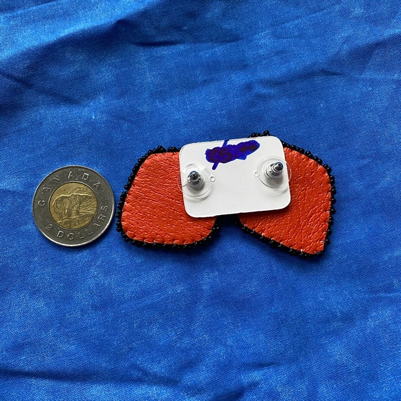 Handmade Hand Beaded Earrings - Picture 4 of 5